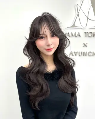 ロング カラー 🇰🇷韓国風くびれ ヘア🇰🇷中村優大のヘアスタイル