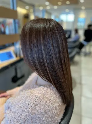 セミロング 大谷 真祈/似合わせ /ハイライト玄人のヘアスタイル