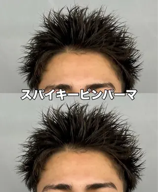 ショート メンズ ルーズシャドウ/ 波巻き💠大塩威吹のヘアスタイル