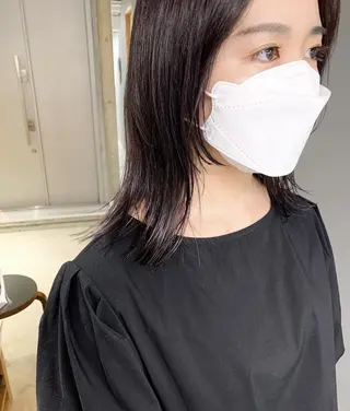 ミディアム カラー パーマ CEINE＋ officialのヘアスタイル