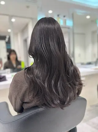 ロング カラー ブリーチなし透明感 ×縮毛矯正🤍ユウのヘアスタイル