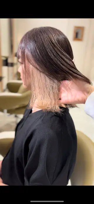 ミディアム カラー 🧸艶髪🫧‪🎀 岡由紀乃のヘアスタイル