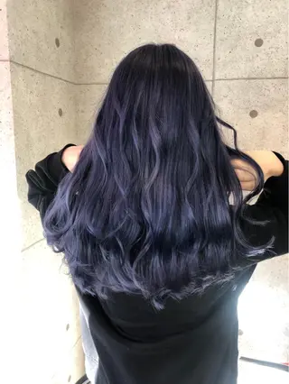 ロング カラー 韓国風/小顔レイヤー /艶カラーのヘアスタイル