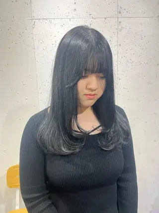 ロング 韓国風透明感カラー 💎YUI💎のヘアスタイル