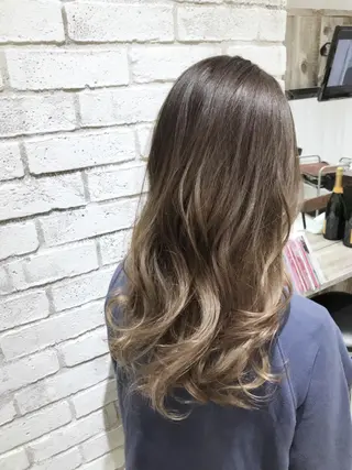 セミロング カラー パーマ ヘアアレンジ メンズ キッズ ネイル マツエク・マツパ バレイヤージュ/ 髪質改善/渡邉悟🌱のヘアスタイル