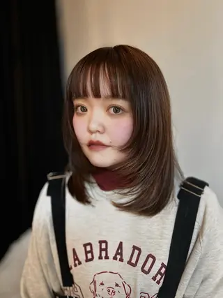 セミロング カラー suiu所属・カラーモデル募集中♪ nanamiのヘアスタイル