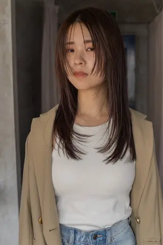 ロング さの あやねのヘアスタイル