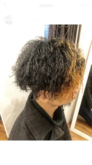 パーマ メンズ MOLLA 浅香山店所属・谷口ゆめ/縮毛矯正/ 大人女子/眉ワックスのヘアスタイル