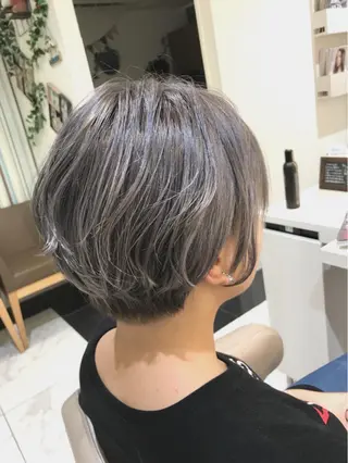 ショート カラー 山崎俊輔/髪質改善 /バレイヤージュのヘアスタイル