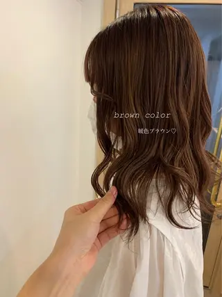 セミロング カラー 佐藤 永夏のヘアスタイル