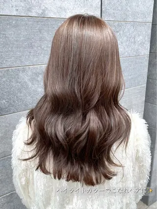 ミディアム カラー 髪質改善水素TR× レイヤーカット/熊澤のヘアスタイル