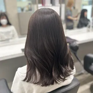 ロング カラー パーマ ヘアアレンジ メンズ キッズ ブリーチなしカラー/ ブラウン/レイヤーのヘアスタイル