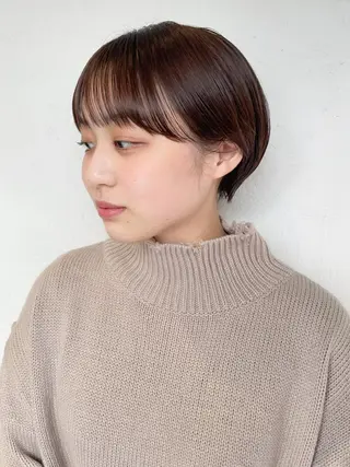 ショート カラー パーマ ヘアアレンジ ITbyALBUM 藤沢店のヘアスタイル