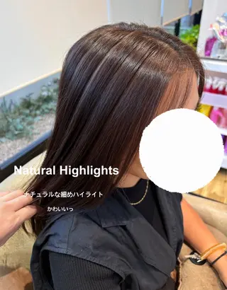 ロング カラー 岡本 梨沙のヘアスタイル