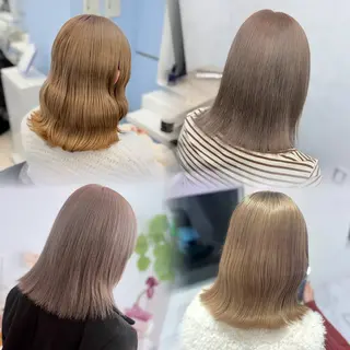 ミディアム カラー Ayu🍯/栄/ブ リーチカラー/ヘアメのヘアスタイル