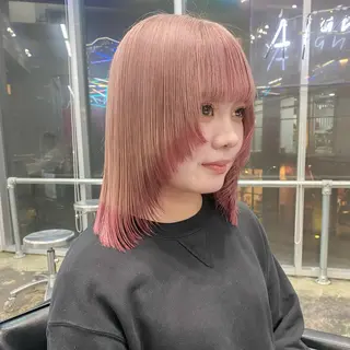 ミディアム カラー ヘアアレンジ 💗💗韓国レイヤー yu-ki💗💗のヘアスタイル