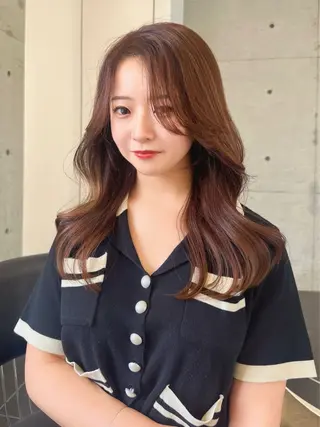 ロング カラー 水光艶カラー/ 艶ブリーチ/颯のヘアスタイル