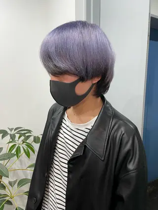 カラー メンズ ミルクティー× グレージュMOMOのヘアスタイル