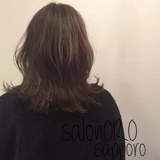 セミロング カラー toiro by lien hair atelier所属・池田 真由美のヘアスタイル