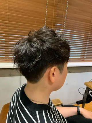 パーマ メンズ ツイスパ・波巻 🩵片平和香奈のヘアスタイル