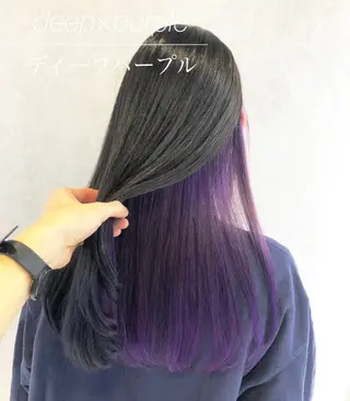 セミロング カラー 代表/七瀬/ギャル/ シールエクステ/渋谷のヘアスタイル