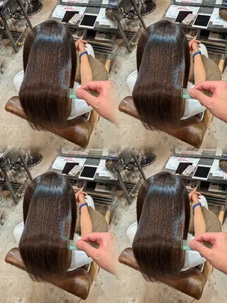 セミロング パーマ カラー 美髪矯正/縮毛矯正/ 髪質改善/店長 山下のヘアスタイル