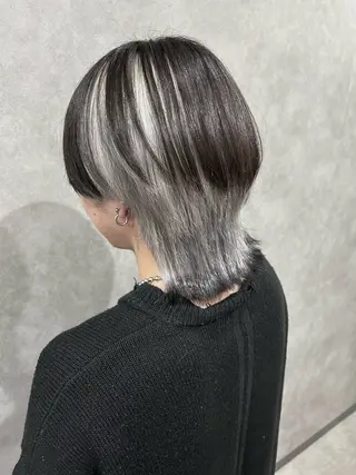 ミディアム カラー メンズ 廣瀬 あずさのヘアスタイル