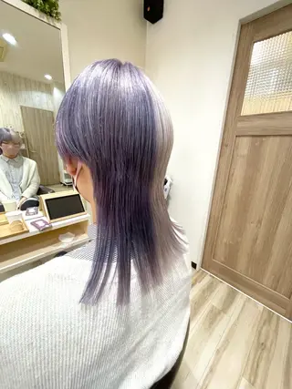 ミディアム カラー 🌈派手髪ハイトーン 🌈鈴木亮太🌈のヘアスタイル