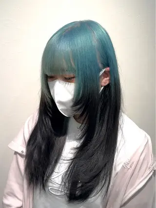 ロング カラー llwy名古屋栄所属・RYUKI/デザイ ンカラー/ブリーチのヘアスタイル