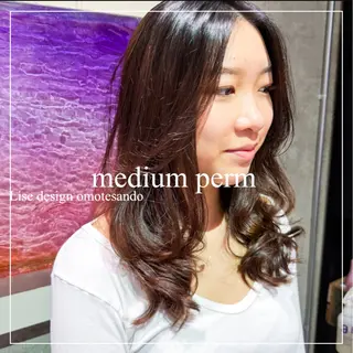 セミロング カラー パーマ ヘアアレンジ メンズ 表参道Lise おおいしおりのヘアスタイル