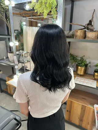 セミロング カラー 溜 一太のヘアスタイル