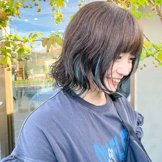 ミディアム カラー パーマ CIEN white所属・パーマモデル募集中 渥美翔人のヘアスタイル