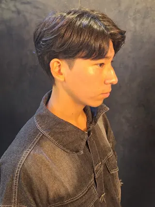 メンズ ショート パーマ 船引 竜将のヘアスタイル