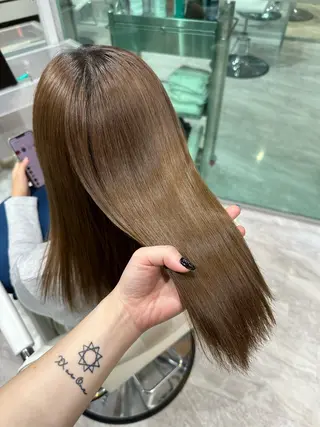 ミディアム 酸性ストレート/艶髪 /縮毛/sara❄️のヘアスタイル