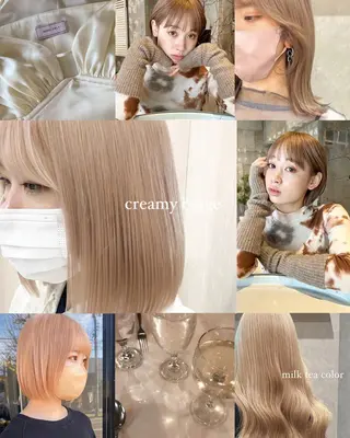 ミディアム mood alissaのヘアスタイル