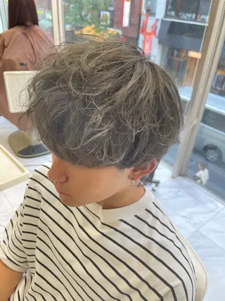 ショート カラー メンズ ❄️メンズカット 落合諒❄️のヘアスタイル