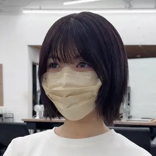 セミロング カラー 顔周り/レイヤー/ 透明感/みっきーのヘアスタイル