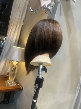 ミディアム カラー 松下 倫子のヘアスタイル