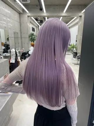 ロング カラー LINOET名古屋所属・ダブルカラー🩶上村 純妃🩶名駅徒歩5分のヘアスタイル