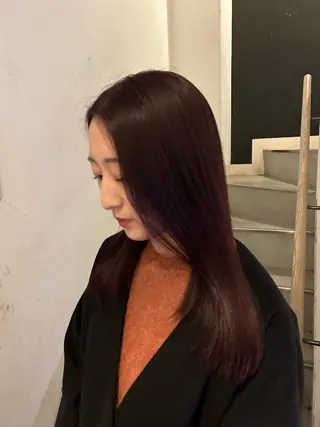 ロング カラー 愛結 暖色カラー🎀🩰のヘアスタイル
