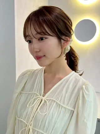 セミロング カラー ヘアアレンジ HONEY渋谷 髪質改善/レイヤーのヘアスタイル