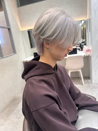 ミディアム ヘアアレンジ メンズ yuuto🌈 冬の透け感カラーのヘアスタイル