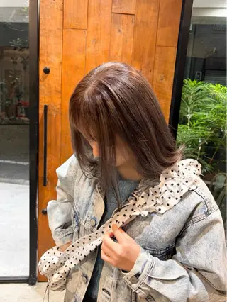 ロング カラー 中川楓馬/ブリーチ モデル/名古屋カラーのヘアスタイル