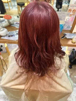 ミディアム カラー 赤熊 咲良 🦔ྀིのヘアスタイル
