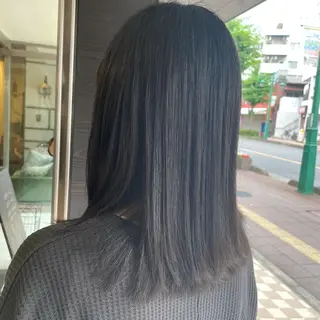 セミロング カラー ふるはし みなのヘアスタイル