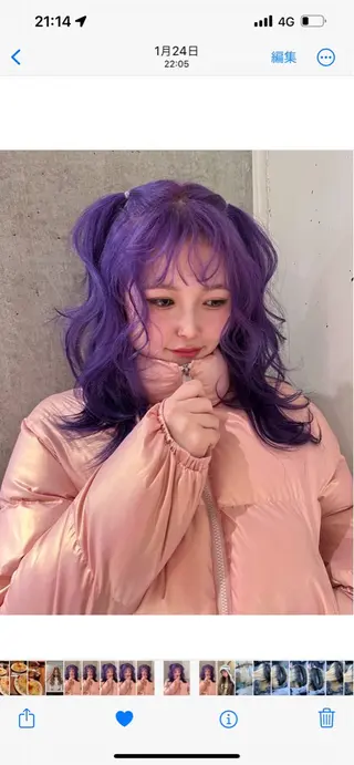 セミロング ニーナ/MONIQA /ハイトーンカラーのヘアスタイル