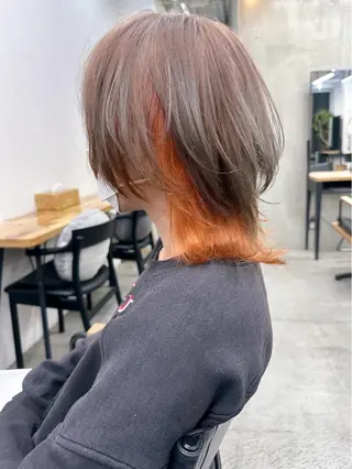 ミディアム カラー ブリーチダブルカラー 【koide】のヘアスタイル