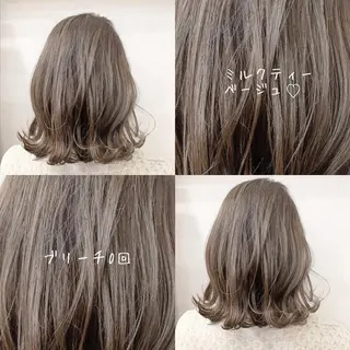 ミディアム カラー パーマ ヘアアレンジ メンズ キッズ ネイル マツエク・マツパ 新宿駅近♡友達とOK 🦋W -ワット -のヘアスタイル