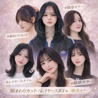 ロング カラー レイヤー🇰🇷 韓国ヘア💕トモミのヘアスタイル