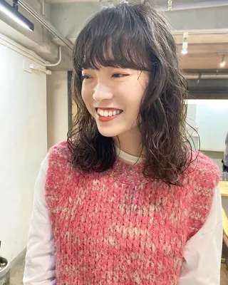セミロング パーマ 下北沢 soiのヘアスタイル